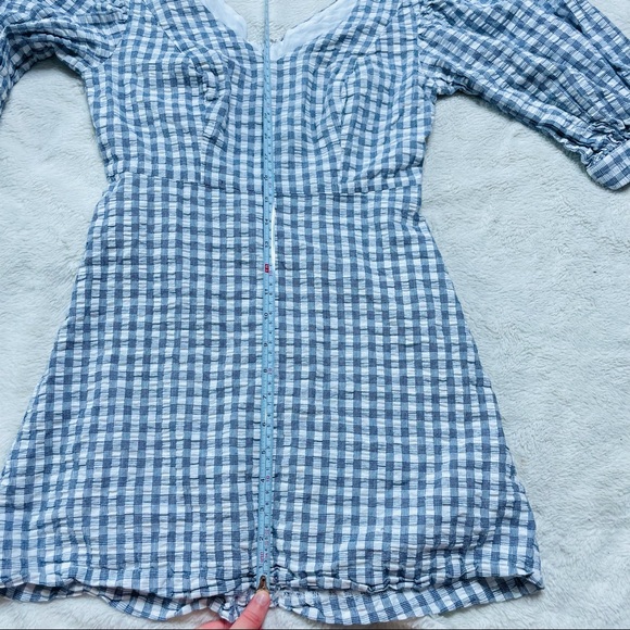 Urban Outfitters Puff Sleeve Plaid Gingham Dress - Picture 4 of 6